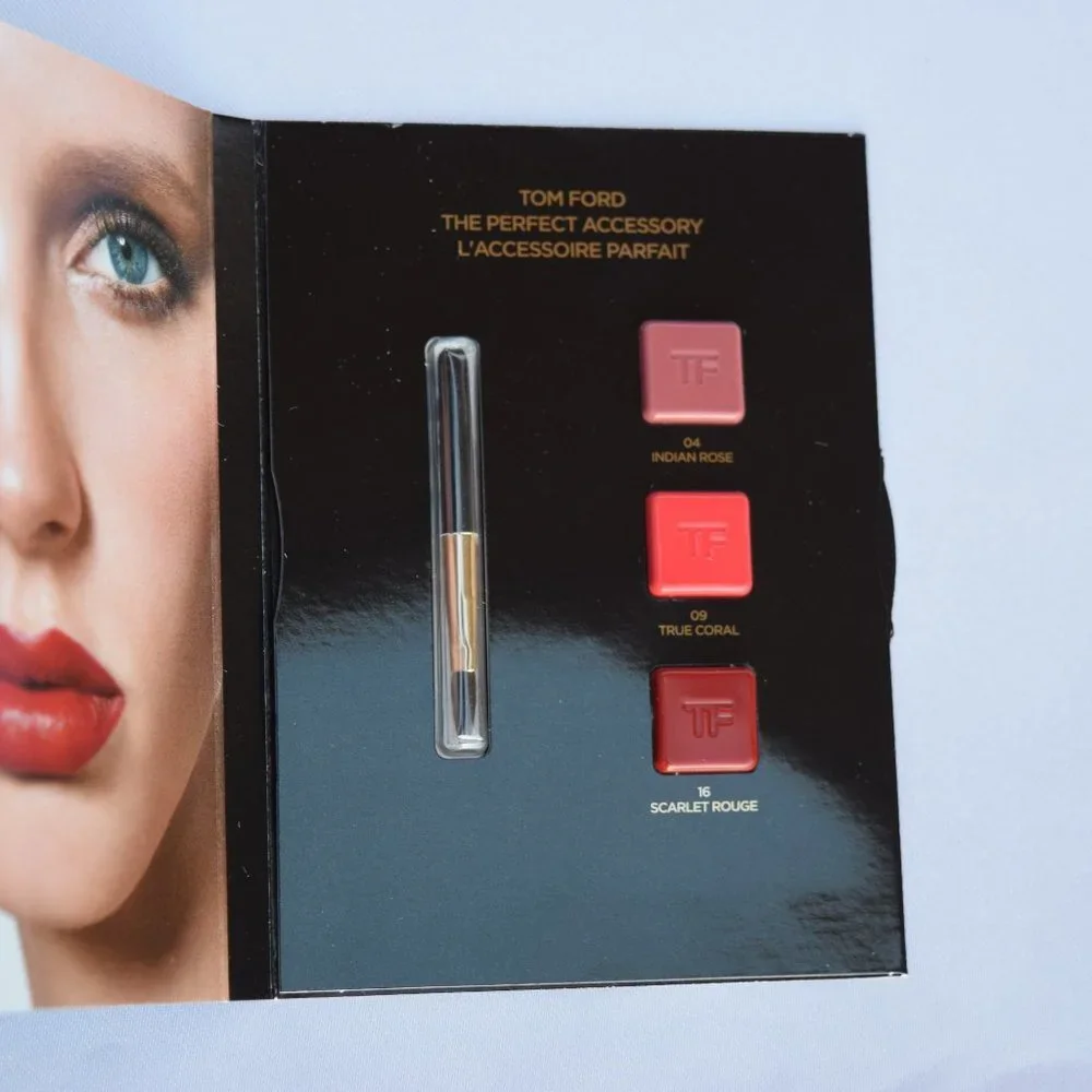 Givenchy Cosmetic Pouch Gift Set-Burberry,Tom Ford&MAC Lipstick Samples-4pc-NEW